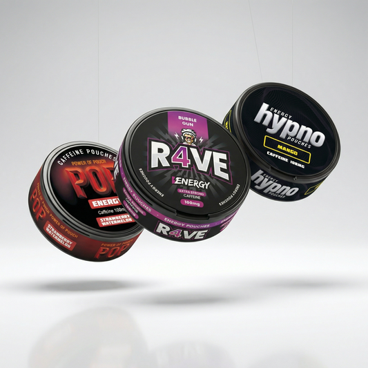 100mg CAFFEINE POUCHES | MIX N MATCH | 15 FLAVOURS | 3 BRANDS